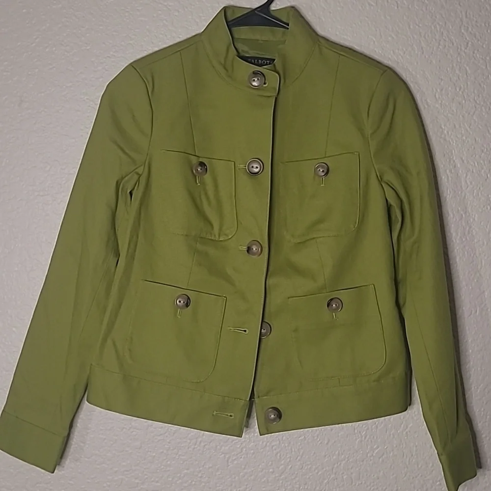 Talbots NWT Green 0P Button Down Jacket - Picture 2 of 7